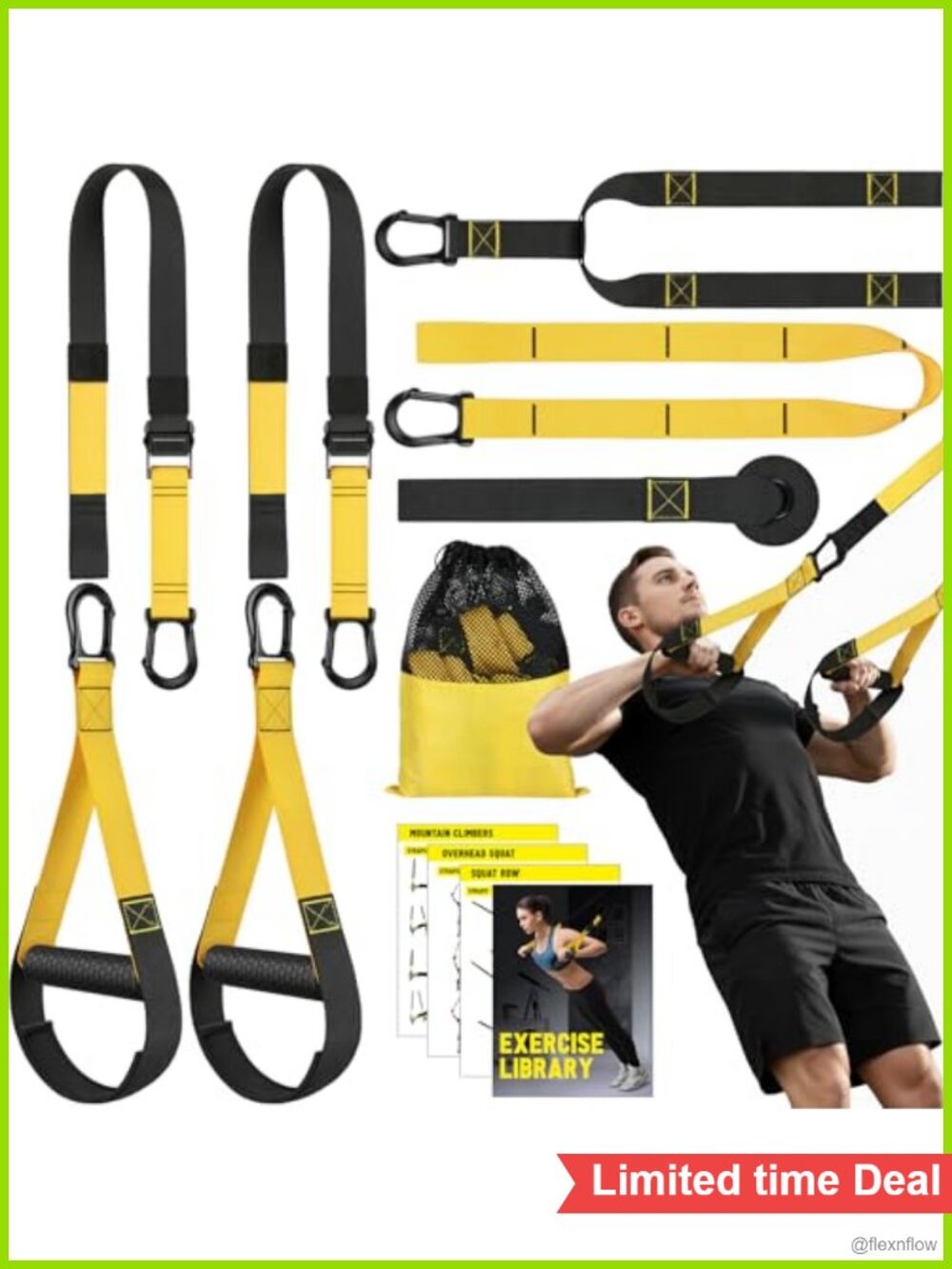 Resistance Bands Set with Handles and Door Anchor for Full Body Workout